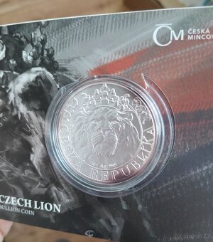 Stříbrná mince Český lev 2022 2 oz - 3