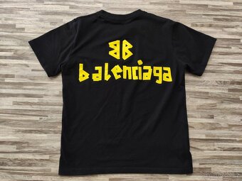 Černé tričko s nápisem Balenciaga - 3
