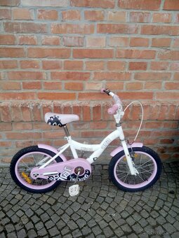 Dětské dívčí kolo 16" bílá/růžová - 3