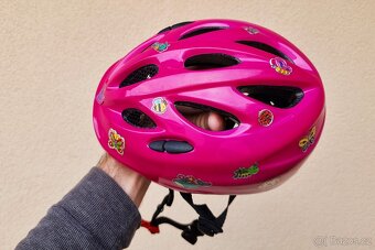 Dětská růžová cyklistická přilba XS - 3