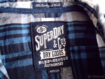 Superdry pánska slim roll up rukáv košeľa M - 3