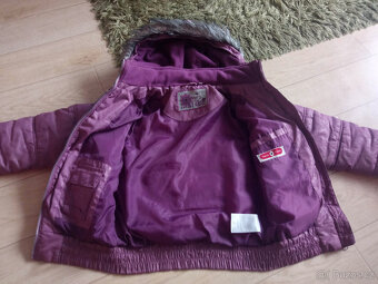 Fialová zimní bunda vel.134 C&A here+there - 3