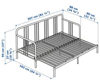 Rozkládací postel FYRESDAL - IKEA - 3