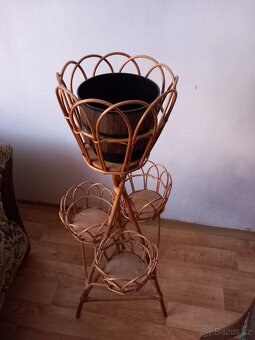 Stojan   ratanový 100cm na 4 kytky - 3