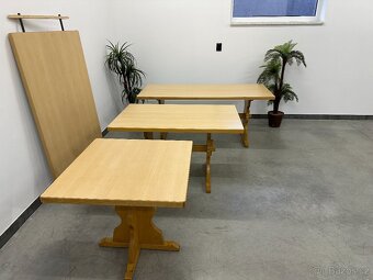 6ks Masivní restaurační stoly selské. Profi GASTRO - 3