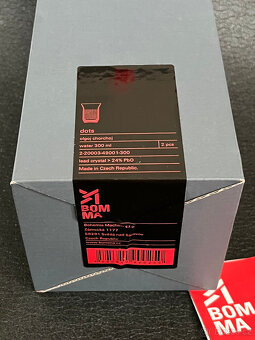 BOMMA Dots 2x sklenice na vodu 300ml, dárkový set - 3