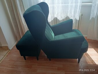 Křeslo IKEA Strandmon s podnožkou - 3