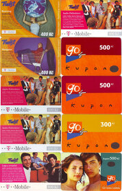 Staré dobíjecí kupóny na mobilní telefon, celkem 96 kusů - 3