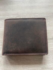 Kožená peněženka z broušené kůže v krabičce - nová - 3