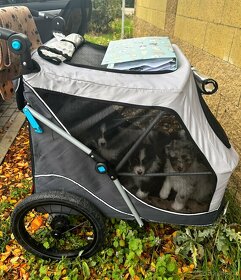 Kočárek / vozík za kolo pro psa Trixie, nosnost 30 kg - 3