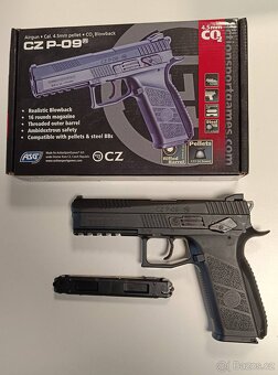 Pistole CO2 ASG CZ P09 blowback 4,5mm - 3