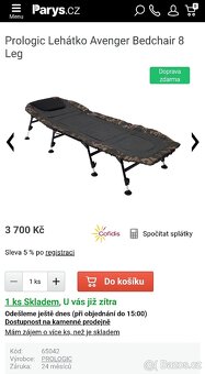 Prologic Lehátko Avenger Bedchair 8 Leg - 3