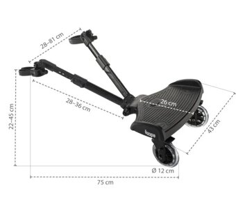 ZOPA Stupátko ke kočárku Segboard, skateboard - 3