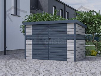 Moderní přístřešek na popelnice 3x1m - 3