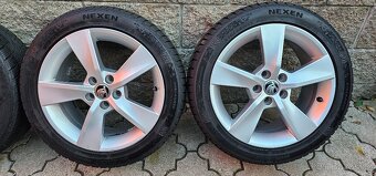 Originál alu Škoda Rapid 5x100 215/45 R16 - zimní 8mm - 3