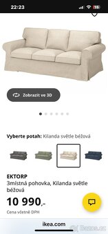 Sedačka Ikea Ektorp třímístná - 3