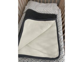 Dětská deka z ovčí vlny šedá - 3