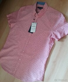 Panská košile ZARA, nová, vel. L , starorůžová - 3