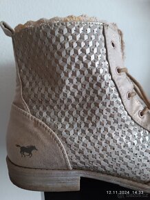Starorůžové kotníkové boty Mustang vel.39 - 3