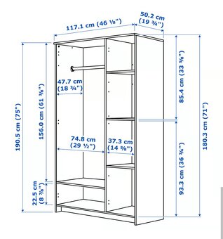 Prodám 2ks skříně IKEA BRIMNES - 3