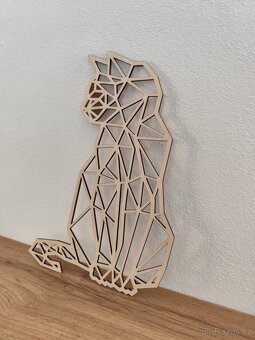 Dekorace - gravirovana kočička - 3