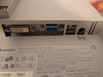 EIZO FlexScan S1961 / 10 bit panel, automatické podsvícení - 3
