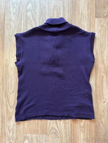 Dámská svetrová fialová vesta, vel. 44/46, zn. Bonprix. - 3