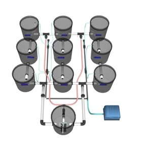 Hydroponický systém GROWRILLA 2.0 RDWC 9 - 19l - 3