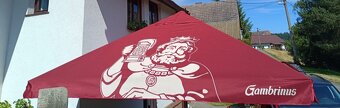 Hospodský slunečník Nový potah Gambrinus 3,5x3,5m - 3