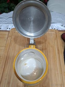 Starožitný korbel, keramický, značený - 3