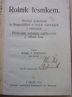 Konrád F. Postupa - ROLNÍK LESNÍKEM - r. 1912 - 3