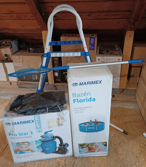 Bazén Marimex Florida 3,05 x 0,91m s příslušenstvím, schůdky - 3