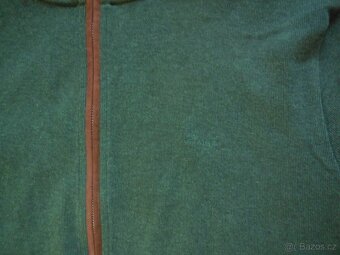 pánská Gant zelená khaki mikina zip XL - 3