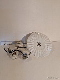 porcelánová stahovačka stahovací lustr starý krajkový širm - 3