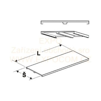 regálová police kovová 125x40cm - 3