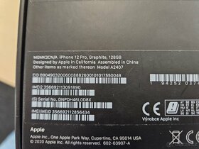Prodám Apple Iphone 12 PRO 128Gb Graphite - 3