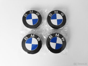BMW - středové modro-bílé pokličky 68mm / 56mm - 3