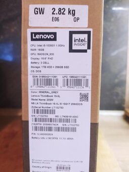 Prodám Lenovo ThinkBook 15 IIL - 3