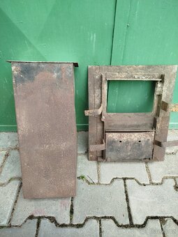 Kachlová kamna popelník, rámeček a dvířka - 3