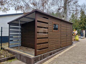 Zahradní domek + přístřešek 1x3m - 4x3m - 3
