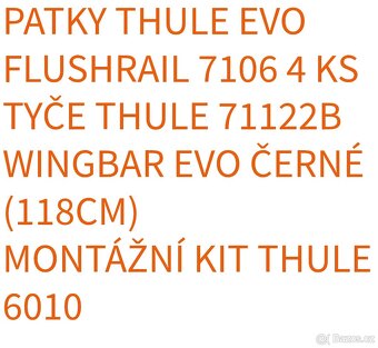 Střešní nosiče Thule Evo WingBar - 3