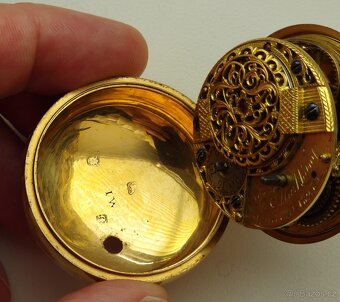 Zlaté kapesní hodinky špindlovky - 3