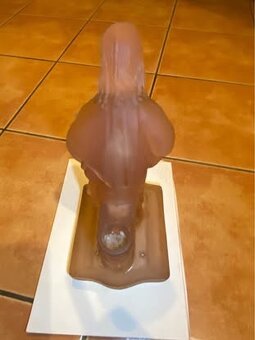 Starožitný skleněný svícen - Ježíš - 3