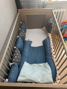 Dětská postýlka 140x70 + rošt a matrace - 3