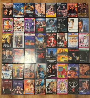 Sbírka DVD - 246 titulů + 80 plast. obalů - 3