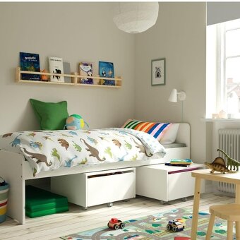 Dětská postel SLÄKT (IKEA) – jako nová + 2 úložné boxy - 3