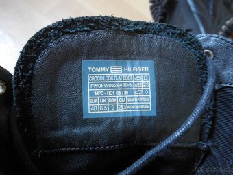 dámské Tommy Hilfiger černé kotníčkové boty kůže 40/25cm - 3