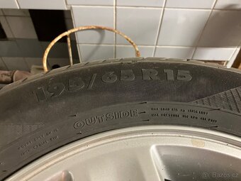5 ks kompletní letní kola 195/65 R15 - 3