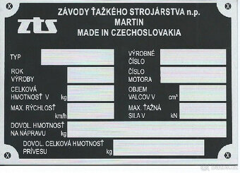Štítky na Liaz, ZTS, Zetor - 3