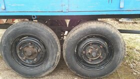 Přívěs za traktor valník, domácí výroba, na 2 tuny, dvounápr - 3